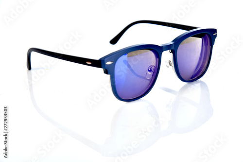 Sunglasses on the white background ,selective focus