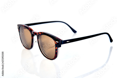 Sunglasses on the white background ,selective focus