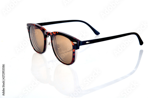 Sunglasses on the white background ,selective focus