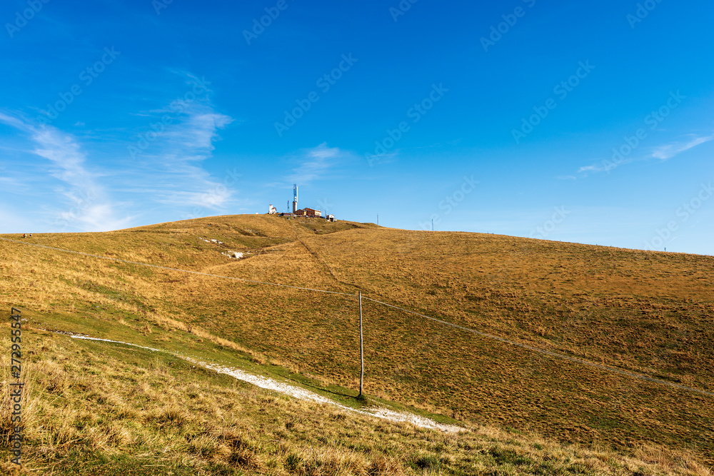 Mount Tomba in the Lessinia plateau, Italian Alps, Regional Natural Park, Veneto, Verona province, Italy, Europe Mount Tomba in the Lessinia plateau, Italian Alps, Regional Natural Park, Veneto, Verona province, Italy, Europe