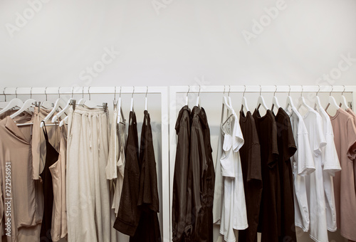 set collection clothes dresses designer stand © yuriy