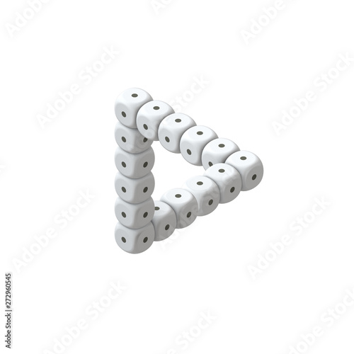 Obraz na plátně Penrose Impossible Triangle From Unlucky Dices