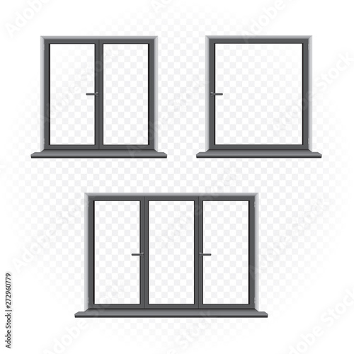 black windows template set