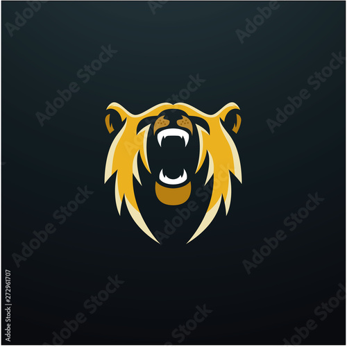 Fototapeta Naklejka Na Ścianę i Meble -  bear logo design awesome inspiration