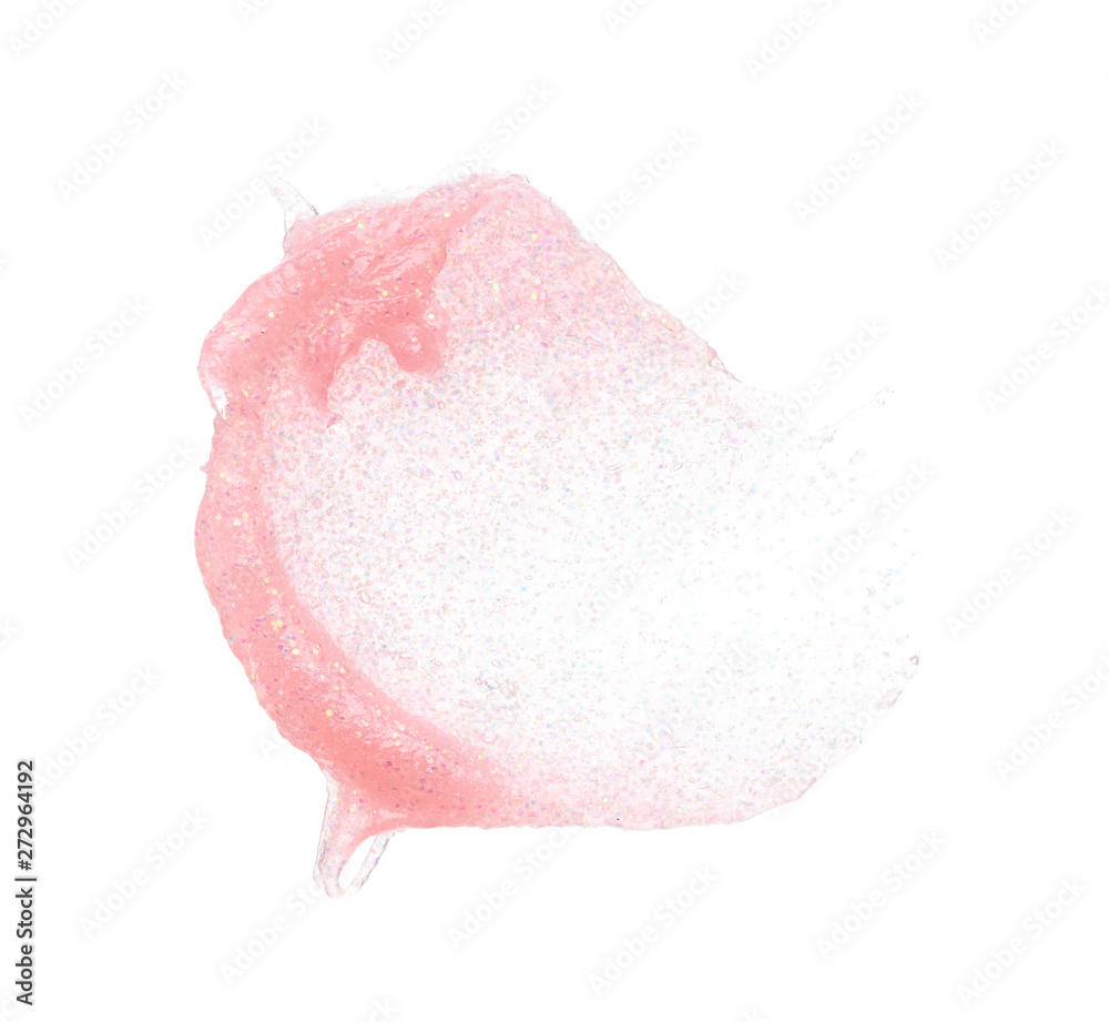 Gently pink strokes and texture of lip gloss or gel lubricant Gently pink strokes and texture of lip gloss or gel lubricant