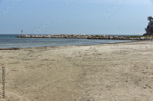 The Famous Golden beach at Thassos island  East Macedonia and Thrace  Greece 