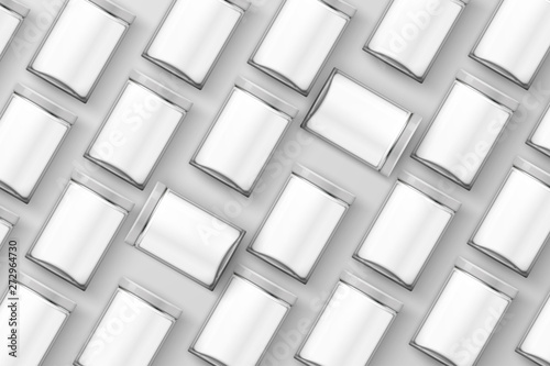 Vector template - 3d realistic glass jars on table, mockup for your package design. Isolated on white background.