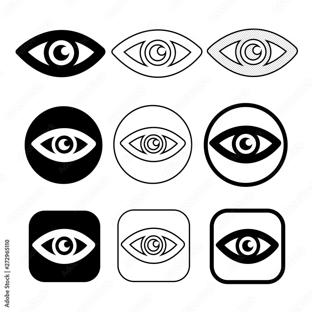 Obraz premium Set sign of Eye icon