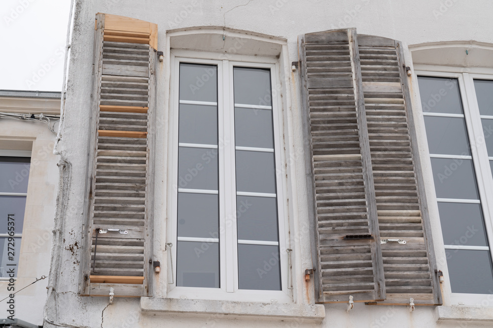old shutters in restoration waiting for new paint old shutters in restoration waiting for new paint