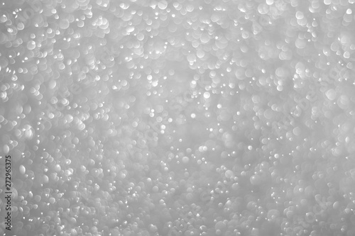 Bokeh background and bubbles reflecting black and white light