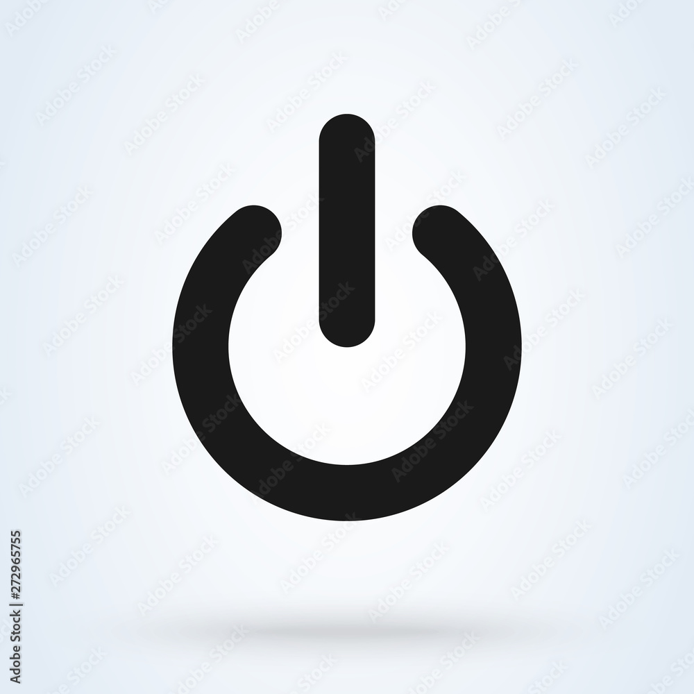 Power Switch On Off Simple vector modern icon design illustration. Power Switch On Off Simple vector modern icon design illustration.
