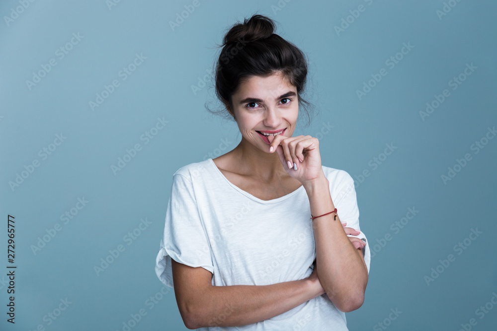 Close up portrait of a pretty young brunette woman Close up portrait of a pretty young brunette woman