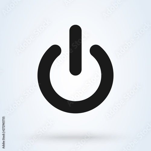 Power Switch On Off Simple vector modern icon design illustration.