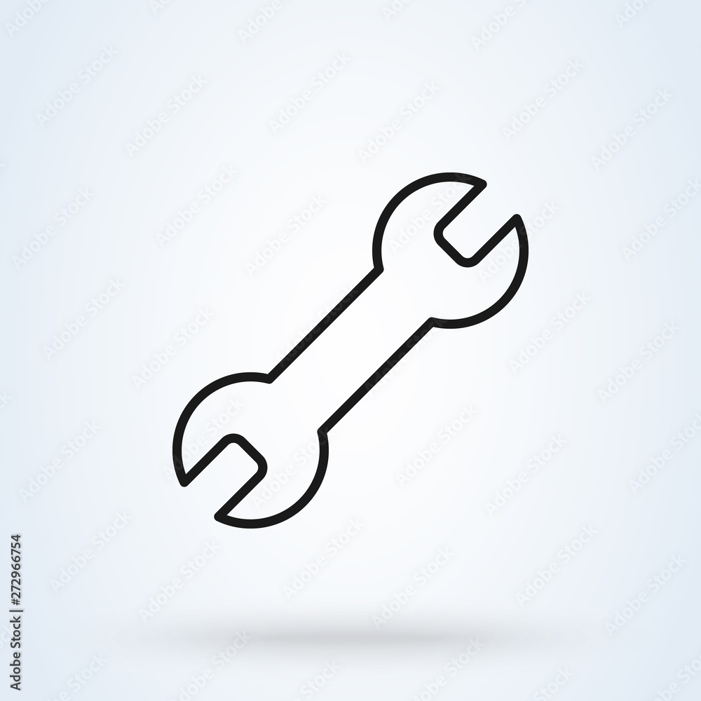 Repair Wrench. Line art Simple vector modern icon design illustration. Repair Wrench. Line art Simple vector modern icon design illustration.