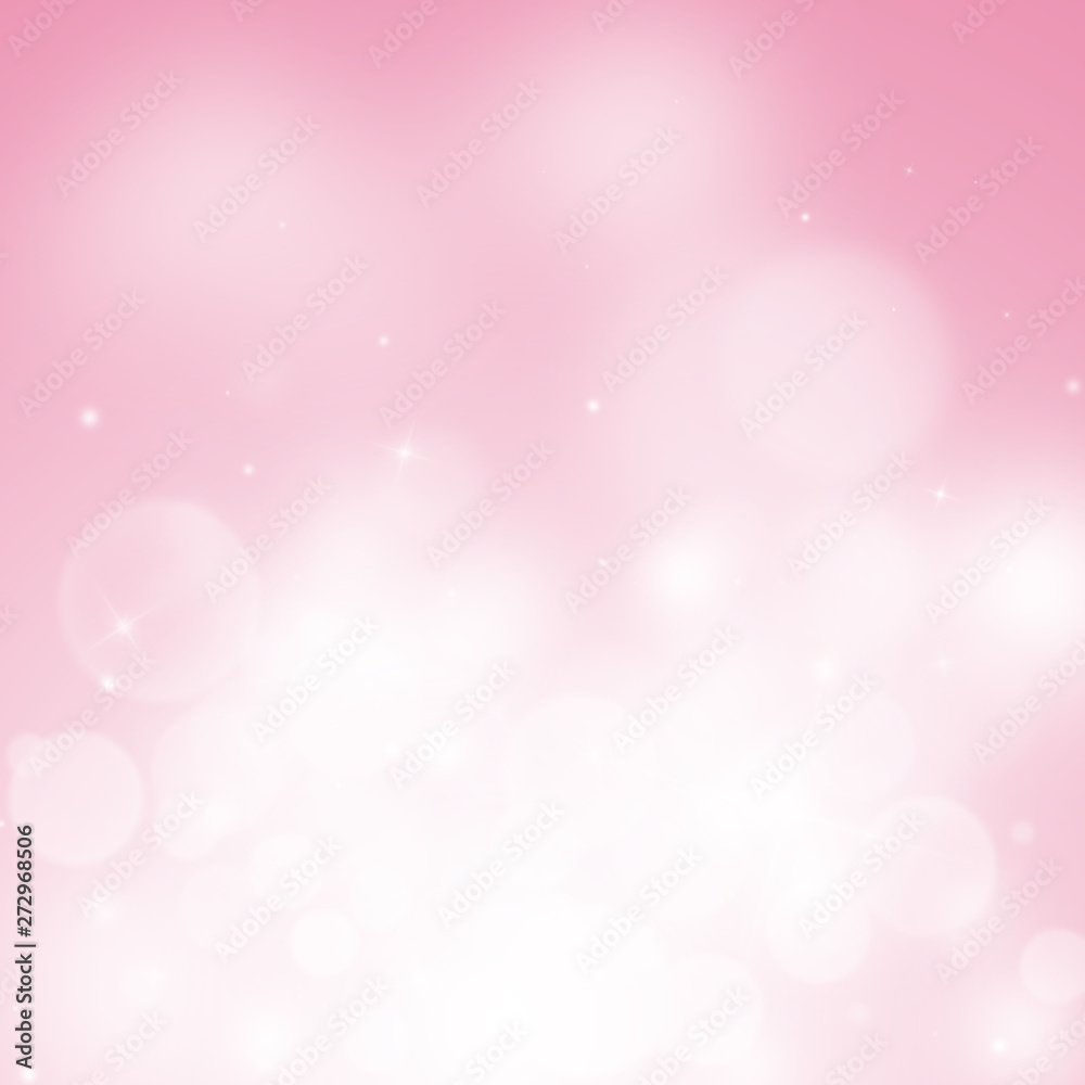 Soft Pink sparkle rays with bokeh abstract elegant background. Dust sparks background.