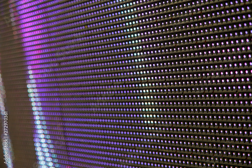 Led screen background close up.