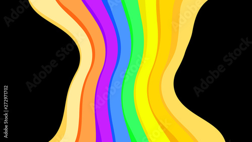 black colors and rainbow wave for background  abstract colorful wave line  wallpaper rainbow curve multicolor stripes  rainbow art line colors for graphic design  multi colors modern art line style