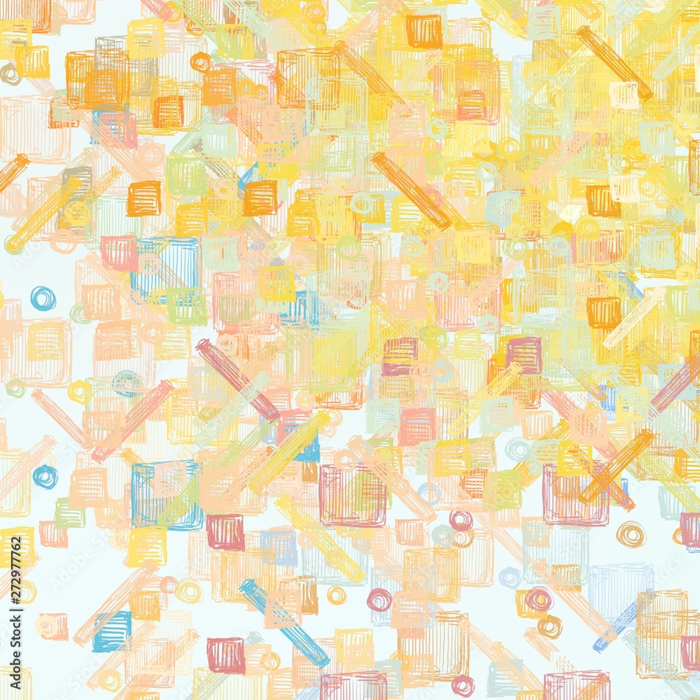 Fototapeta premium Various texture pattern. Colorful wallpaper. 2d illustration.