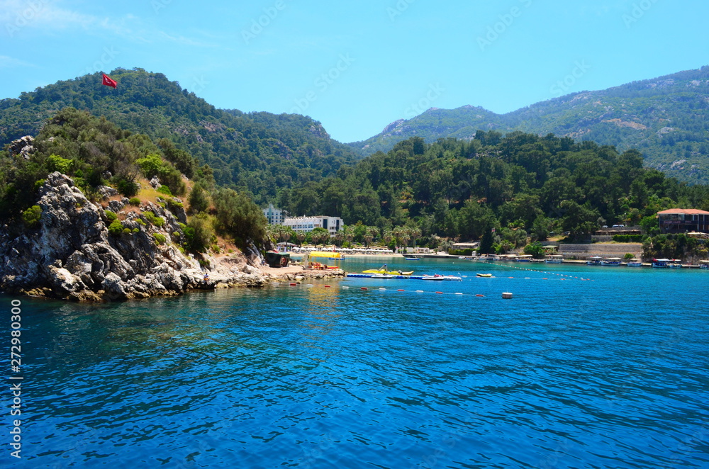 Fototapeta premium Cruise on the ship on the amazing Aegean Sea