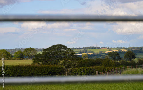 Views out over the Welsh Landscape in North Wales on Moel y Parc near Moel Famaua photo