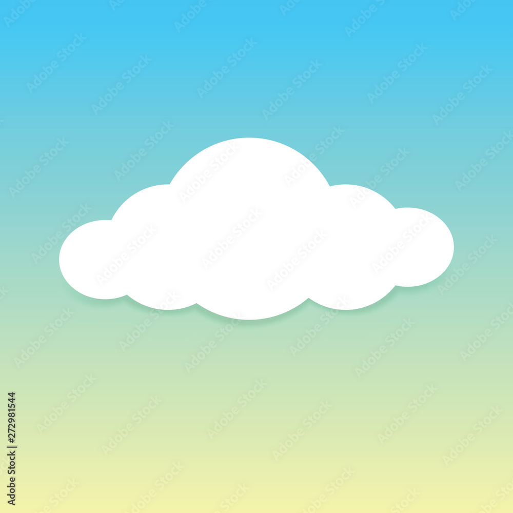 fluffy clouds white on blue sky background, sky background with clouds white cartoon concept, sky blue and cloud white for banner advertising background