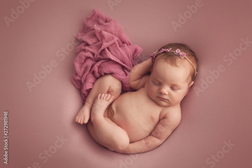 Beautiful newborn baby girl