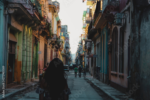 Colorful street of Havana, Cuba