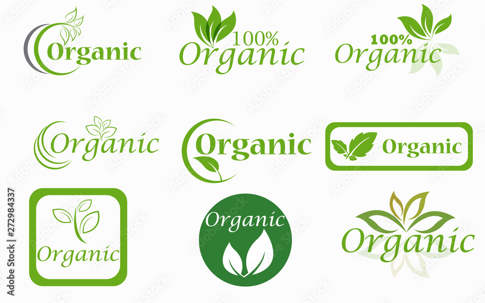 Ecology, organic icon set. Eco-icons