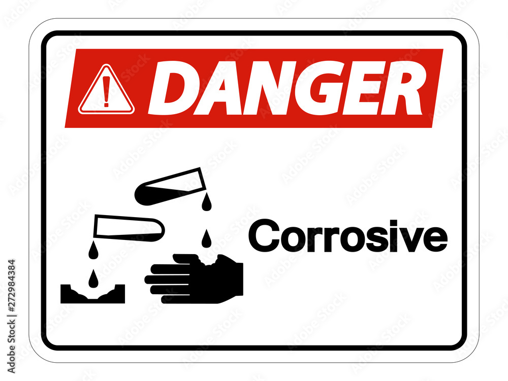 Danger Corrosive Symbol Sign Isolate On White Background,Vector Illustration Danger Corrosive Symbol Sign Isolate On White Background,Vector Illustration