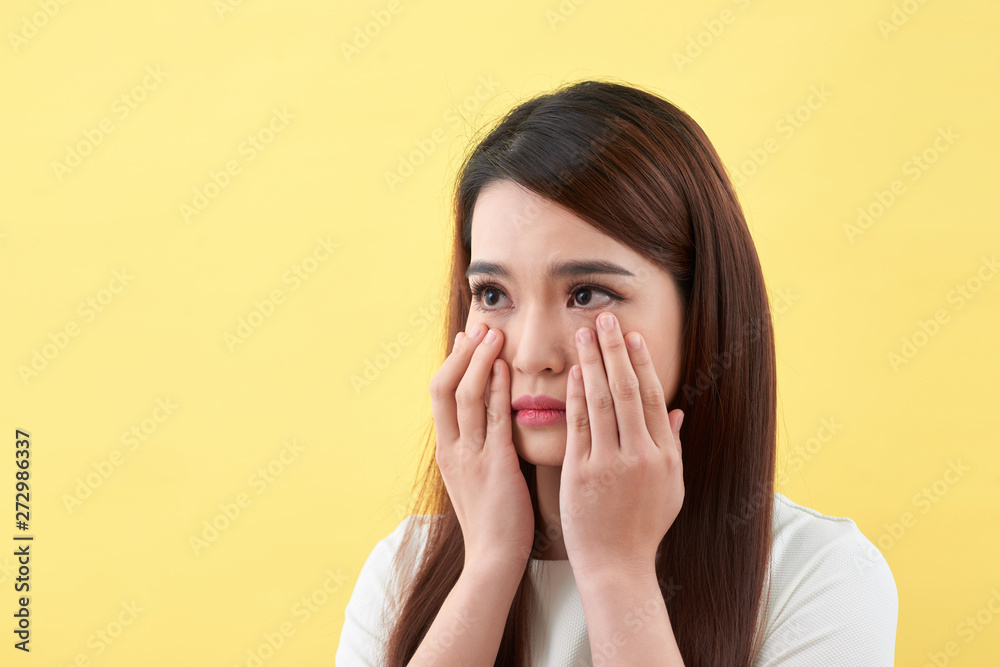 Young woman having skin problems Young woman having skin problems