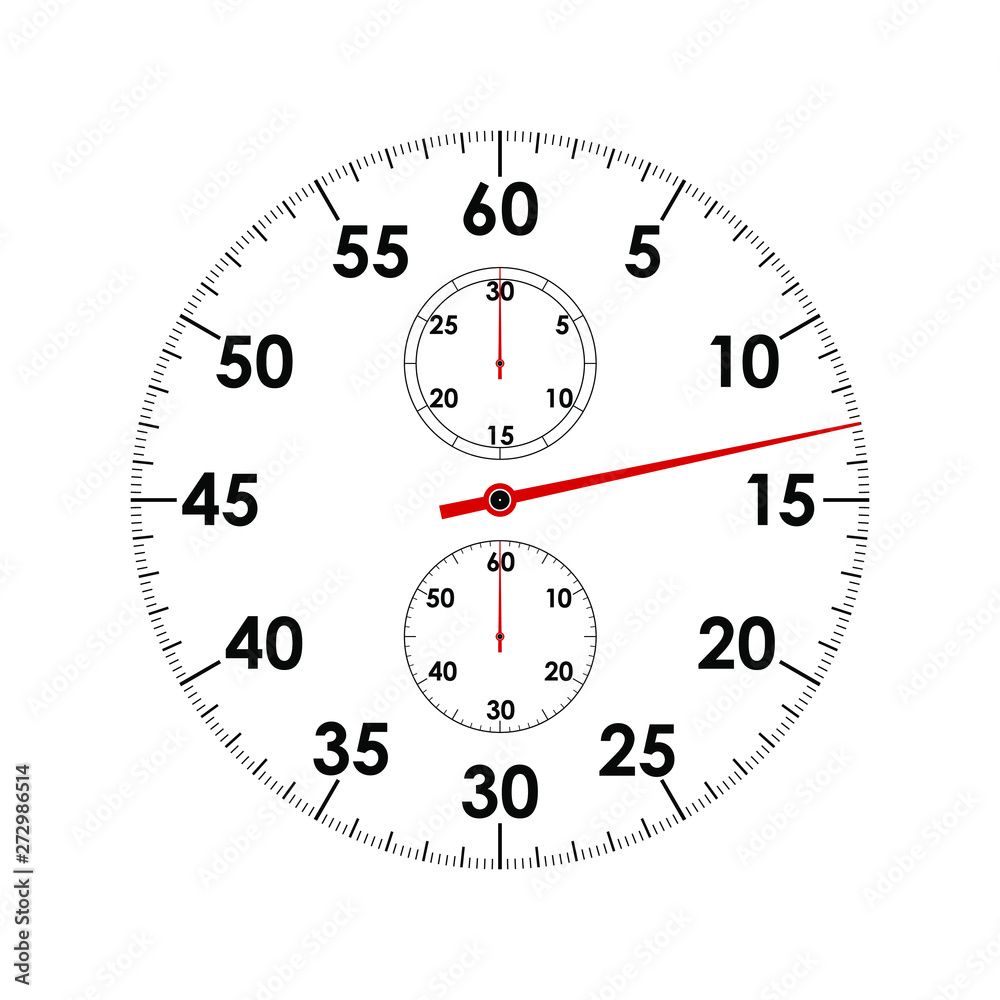 Stopwatch graphic icon. Stopwatch symbol isolated on white background. Design template closeup. Vector illustration Stopwatch graphic icon. Stopwatch symbol isolated on white background. Design template closeup. Vector illustration