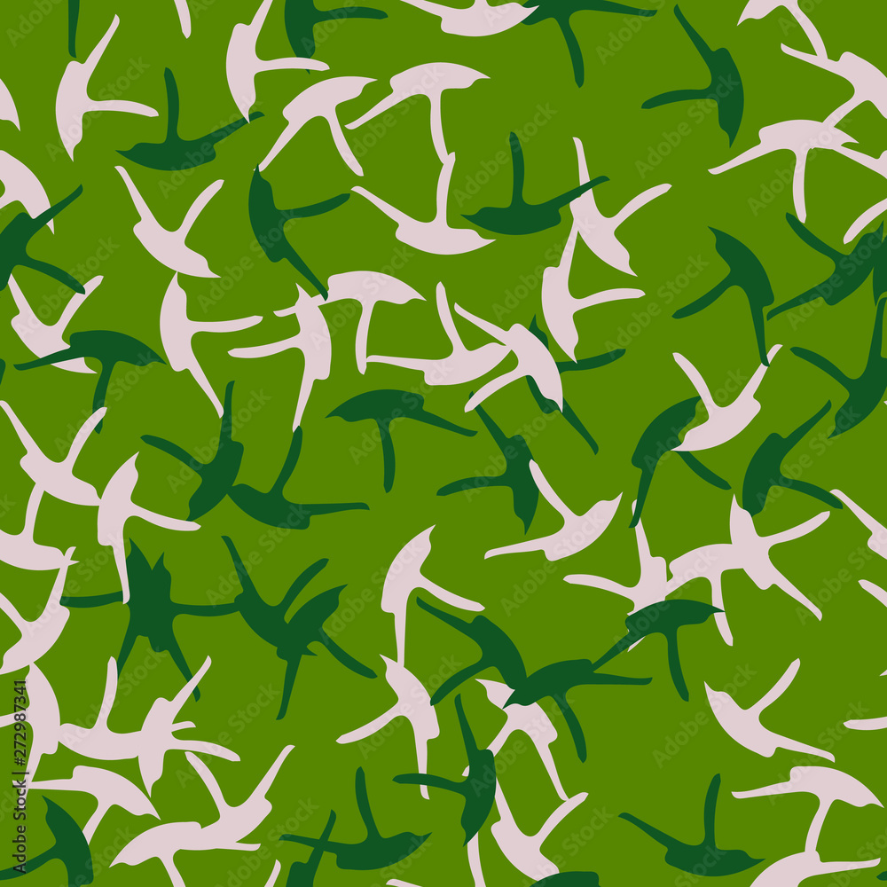 Forest camouflage of various shades of green and beige colors Forest camouflage of various shades of green and beige colors