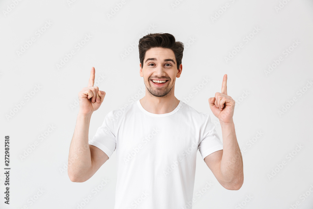 Full length portrait of a cheerful young man Full length portrait of a cheerful young man