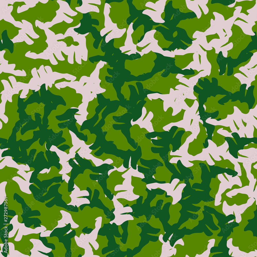 Forest camouflage of various shades of green and beige colors Forest camouflage of various shades of green and beige colors