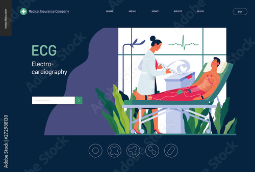 Medical tests template - electrocardiography
