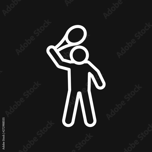 Athlete icon isolated on background vector illustration