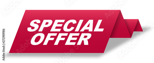 red vector banner special offer