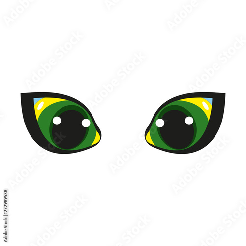 Cat eye. Simple flat vector illustration