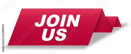 red vector banner join us