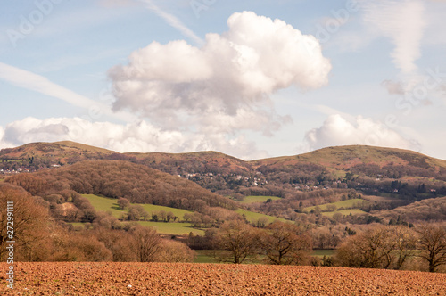 Malvern hills landscape of England. photo