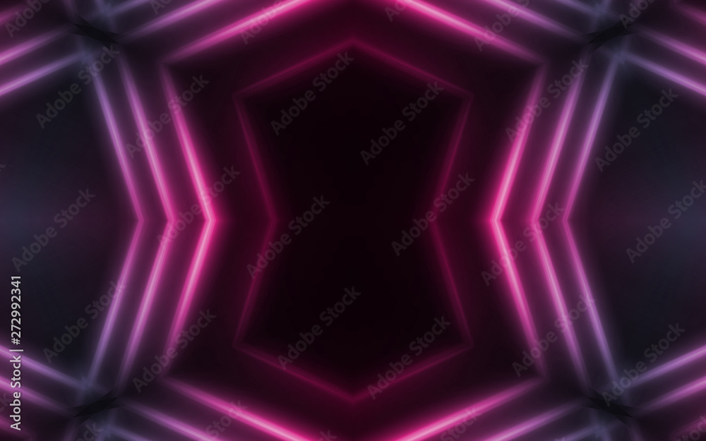 Dark abstract futuristic background. Neon lines, glow. Neon lines, shapes. Pink and blue glow Dark abstract futuristic background. Neon lines, glow. Neon lines, shapes. Pink and blue glow