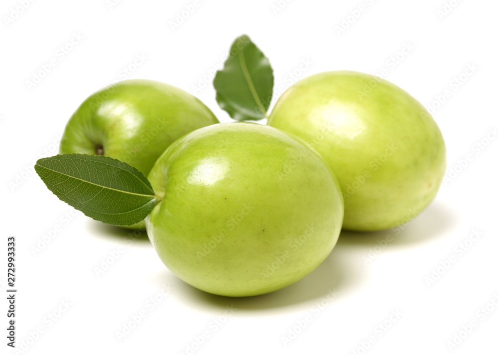 Fresh juicy jujube isolated on white background Fresh juicy jujube isolated on white background