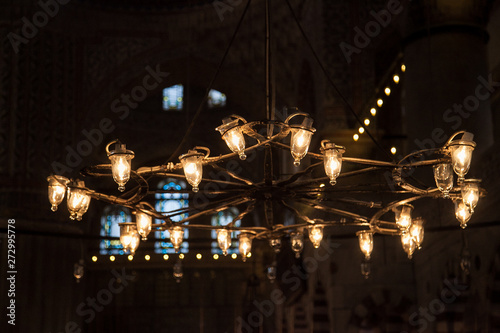 Hagia Sophia interior at Istanbul Turkey. Selective focus.