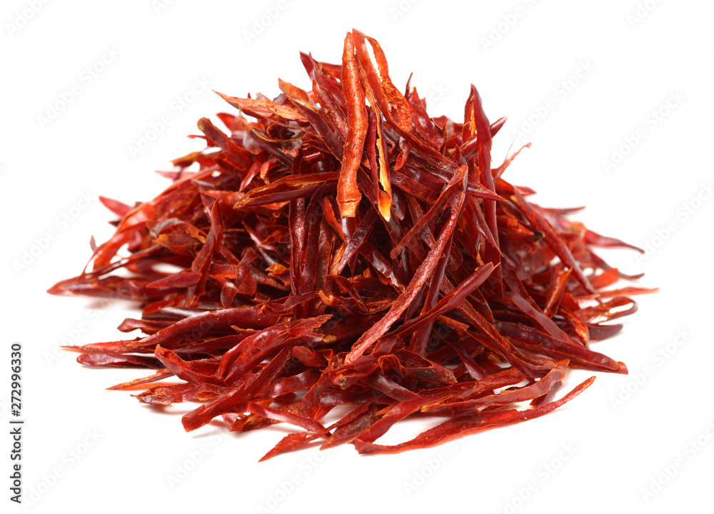 Fototapeta premium Dried Hot Chili Peppers on white background