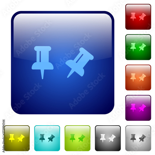 Toggle pin color square buttons photo