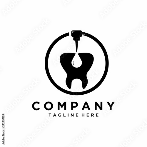 dental fillings logo vector icon ilustration