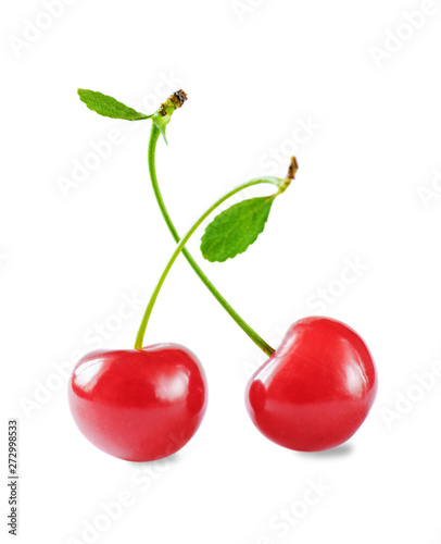 Two red cherries