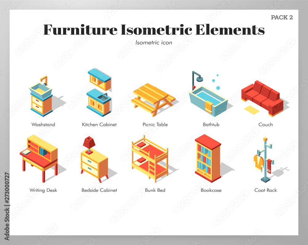 Furniture elements Isometric pack