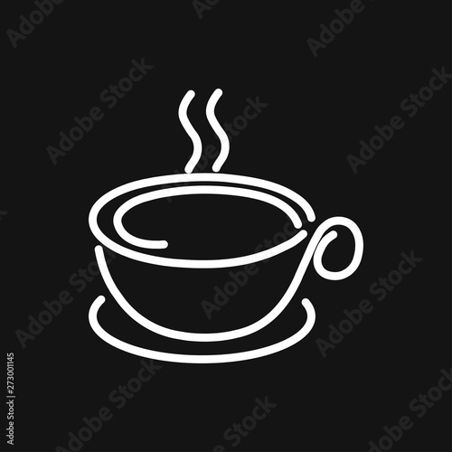 Coffee cup icon. Coffee drink vector symbol stock web illustration.