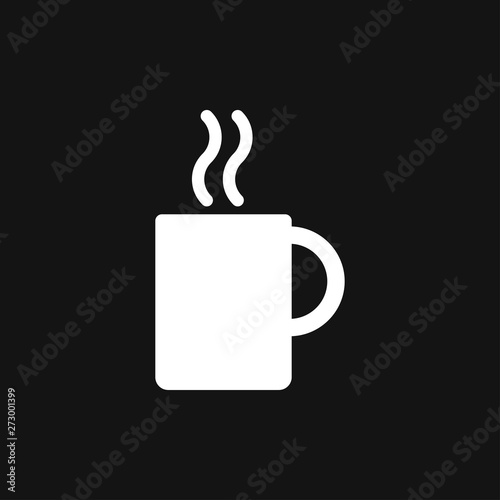 Coffee cup icon. Coffee drink vector symbol stock web illustration.